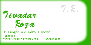 tivadar roza business card
